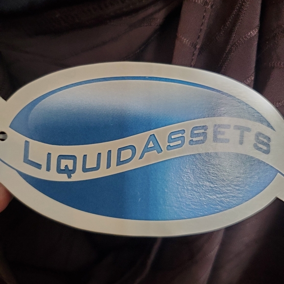 Liquid Assets Brown Key Hole Halter Sz 12 - Picture 5 of 6